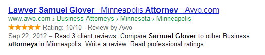 Lawyer Review Rich Snippets