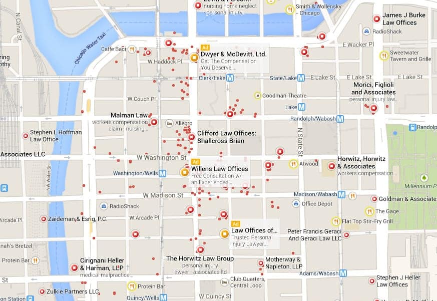 personal injury attorneys Google Maps